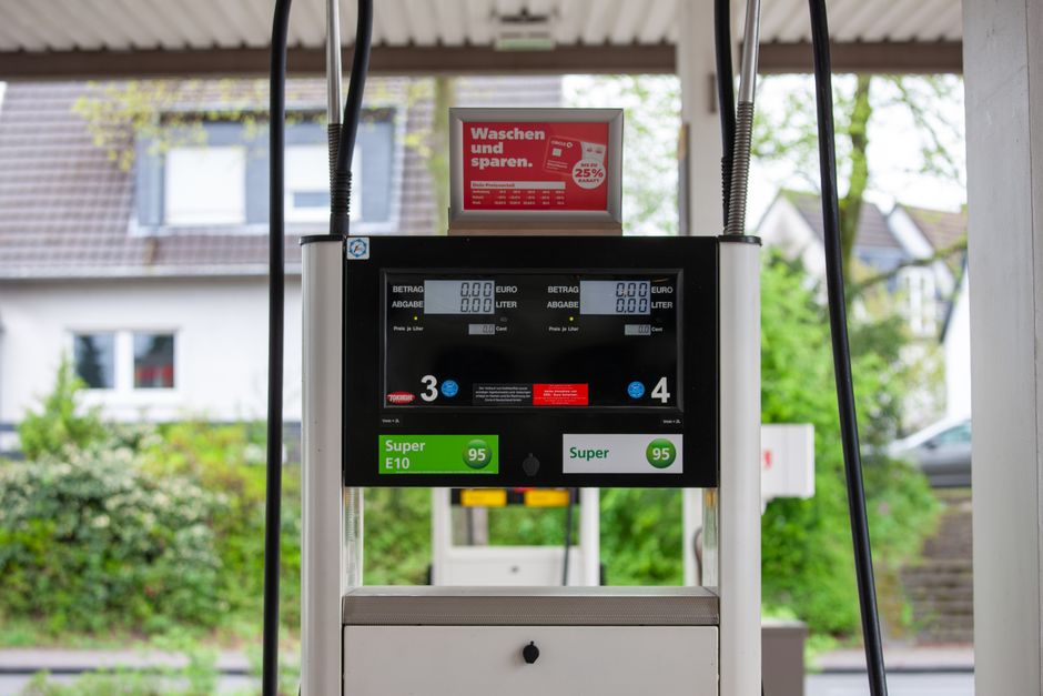 Gas pump at a fuel station in Germany