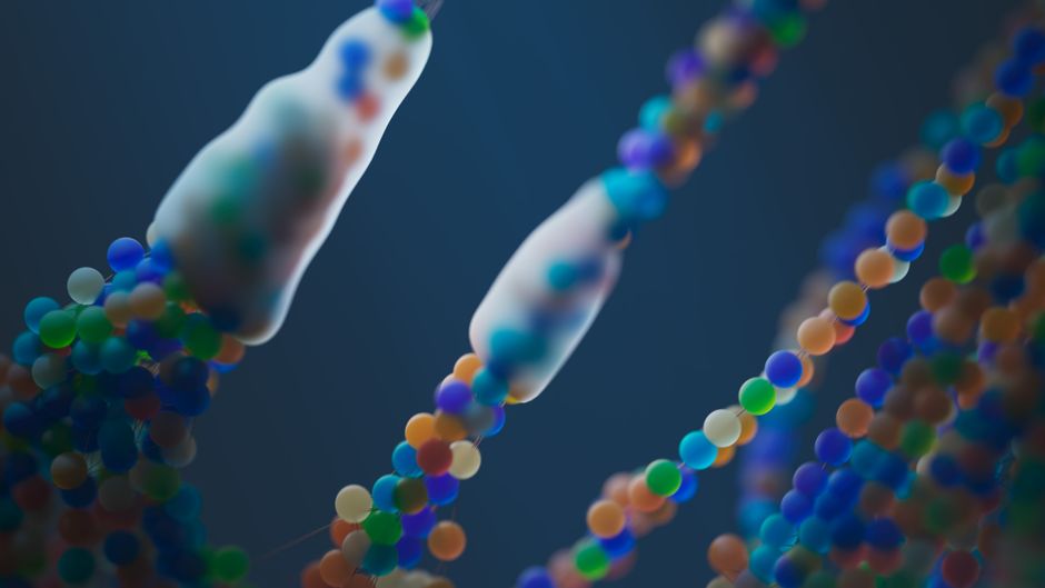 Abstract DNA strand visualization
