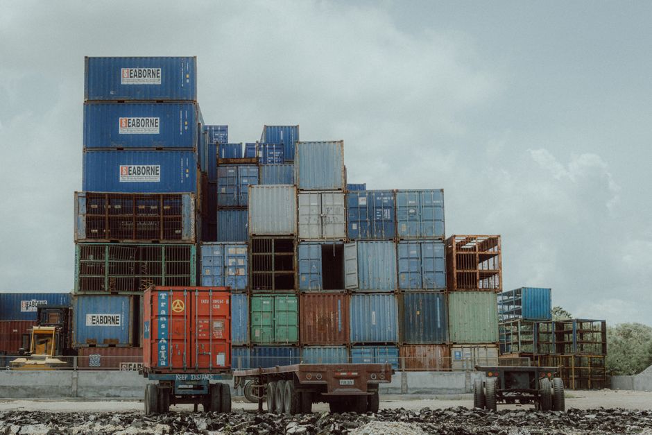 Shipping containers and port logistics represent the freight and sourcing costs that can reach furniture and home-goods margins.