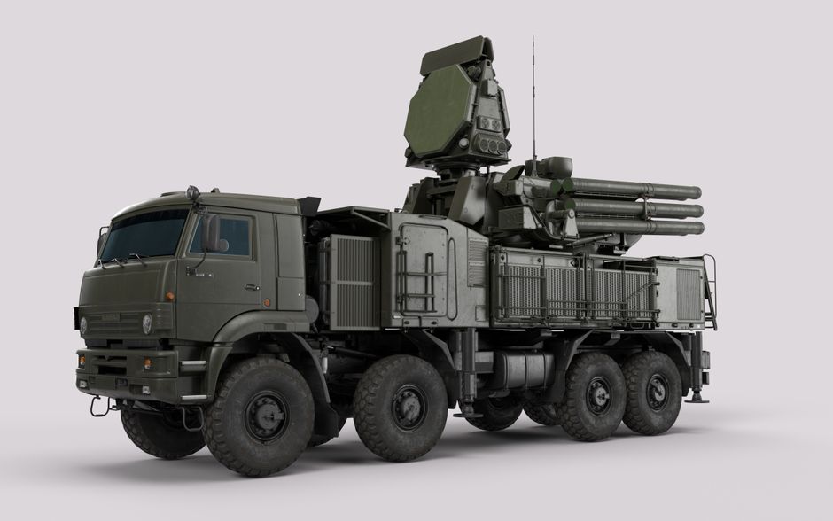 Military anti-aircraft vehicle