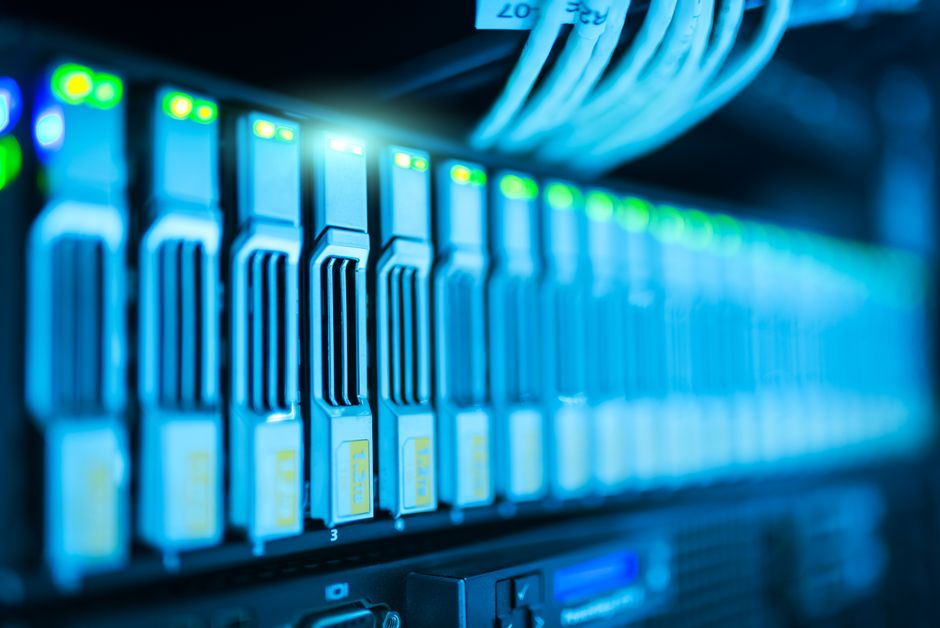 Cloud-computing hardware shows the infrastructure foundation beneath recurring enterprise software demand.