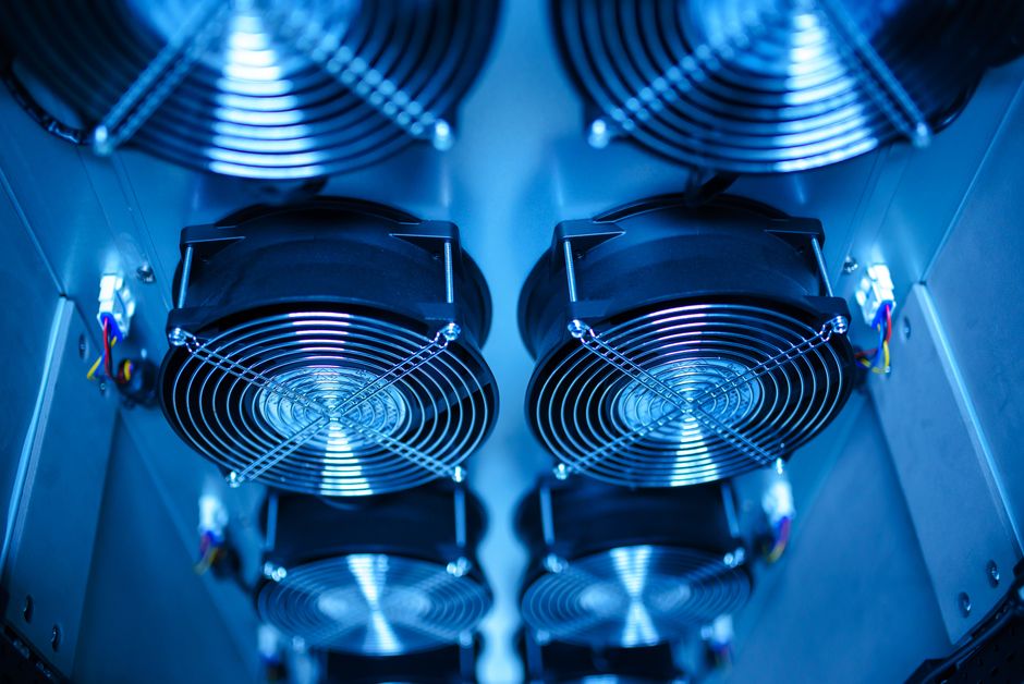 Cooling fans in a server room