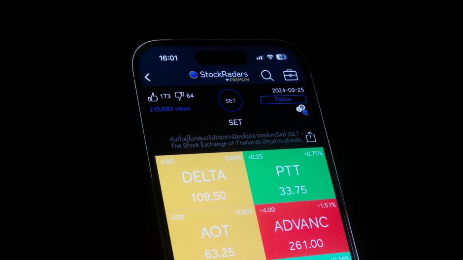 Stock-market data on a mobile screen reflects changing prices and liquidity conditions.